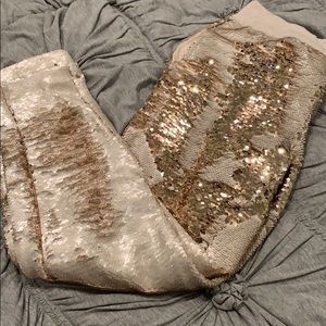Anthropologie Two-Faced Sequin Legging